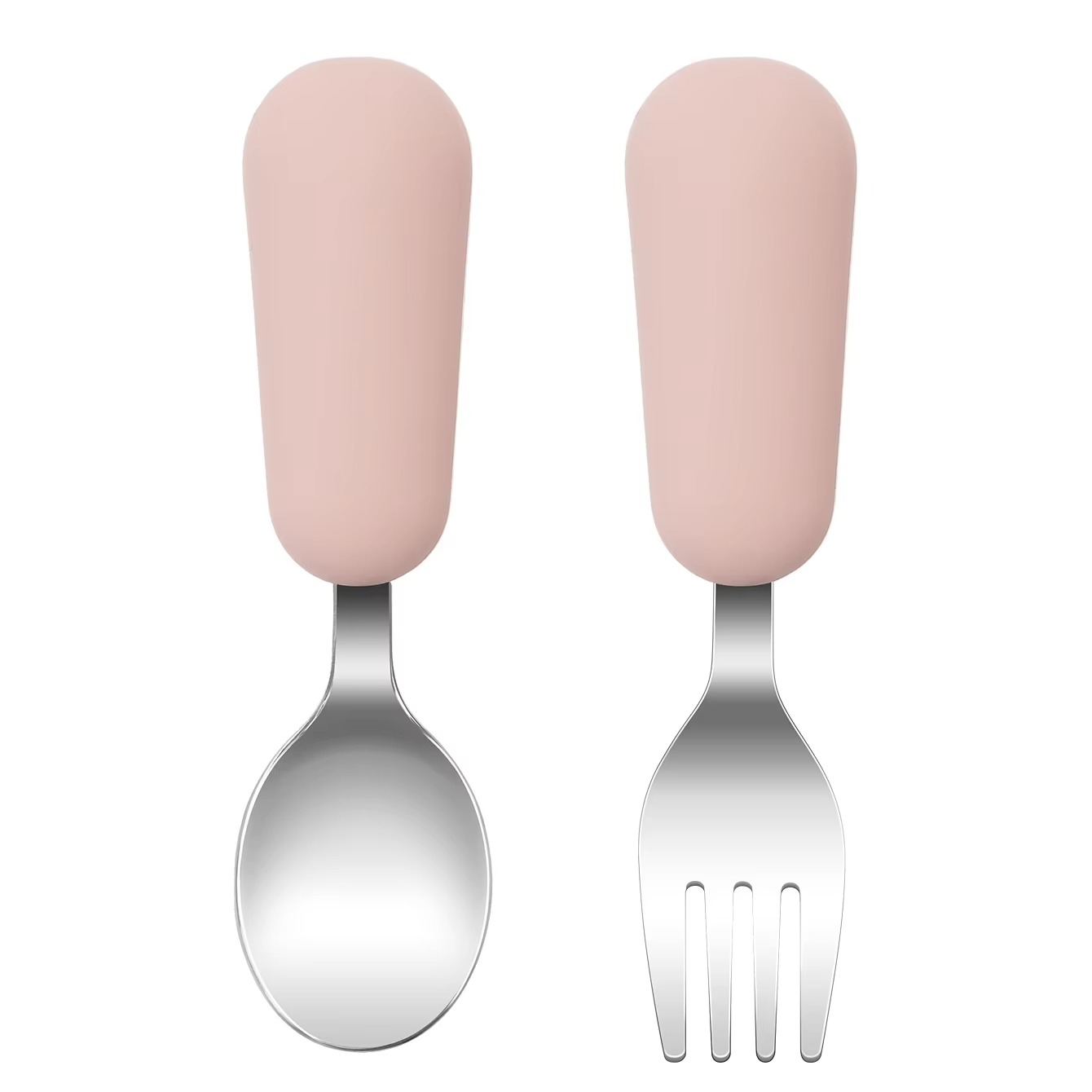 Color Kids 2PCS Stainless Steel Fork Spoon Baby Feeding Set Eco Friendly Toddler Utensil BPA Free Kids Dinnerware Baby Stuff
