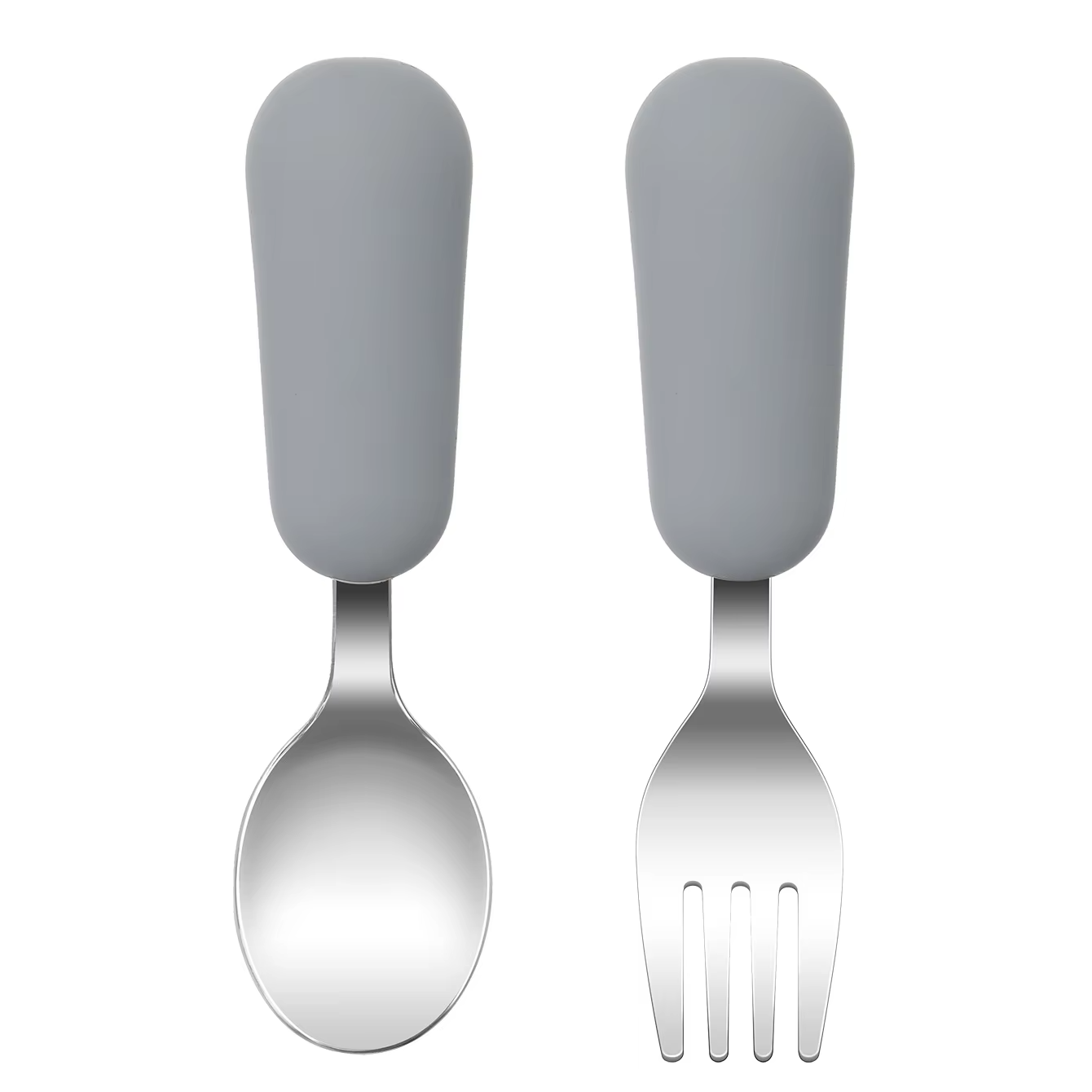 Color Kids 2PCS Stainless Steel Fork Spoon Baby Feeding Set Eco Friendly Toddler Utensil BPA Free Kids Dinnerware Baby Stuff