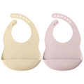 2PCS Toddler Silicone Breastplate Baby Bib Waterproof Solid Color Infant Bibs Newborn Feeding Burp Cloth Drooling Scarf