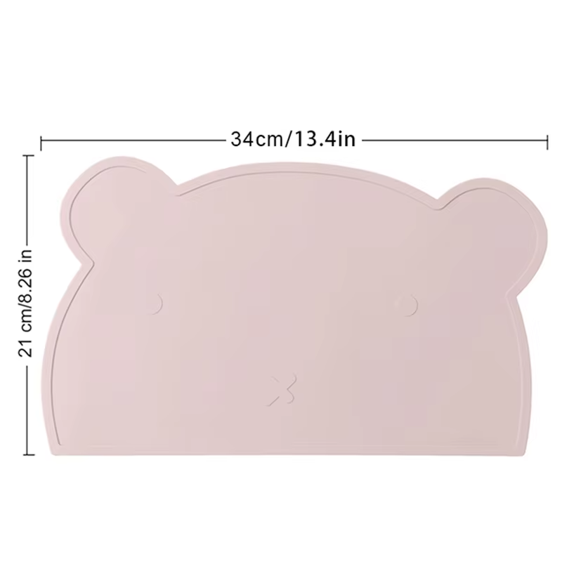 Color Kids Portable Baby Silicone Placemat BPA Free Baby Kid Heat Resistant Mat Silicone Table Mat Baby Feeding Dining Table Pad